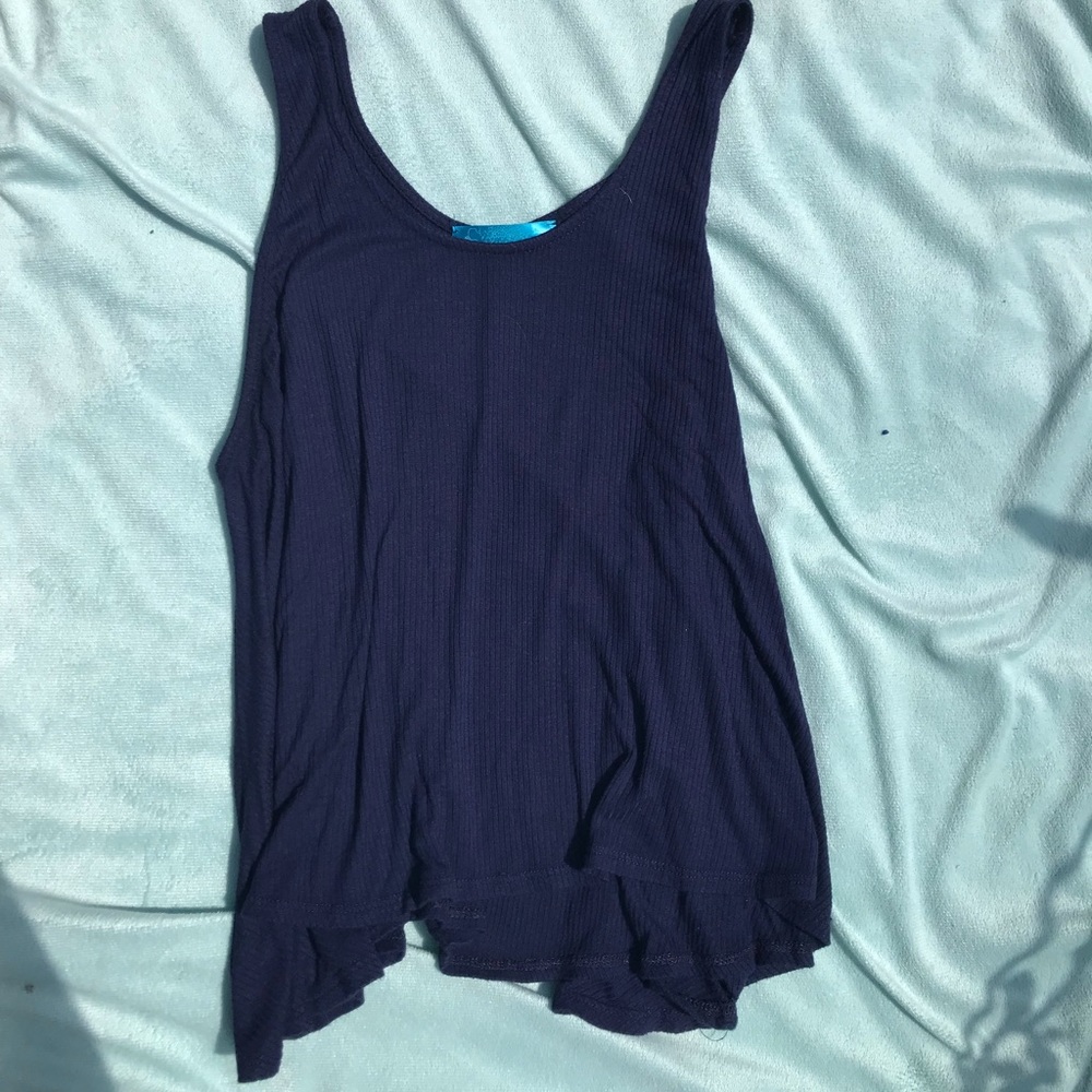 Casual Navy Blue Tank